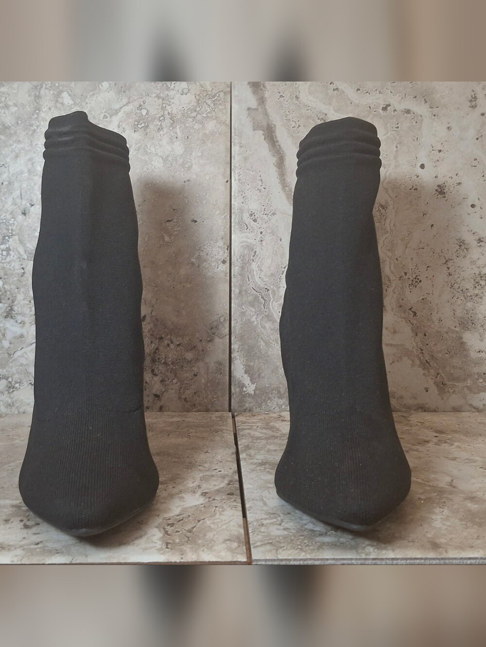 Black Stretch Sock Booties